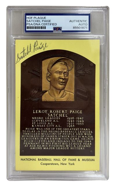 Signed Hall of Fame Plaque Postcard