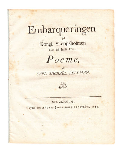 Embarqueringen på kongl. Skeppsholmen den 23…
