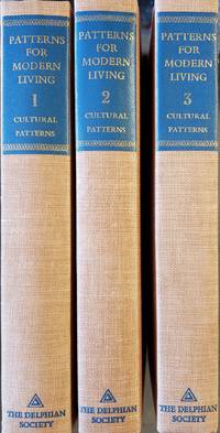 Patterns For Modern Living Cultural Patterns 3 Volume Set by Delphian Society - Hardcover - None stated - 1952 - from Ye Old Bookworm (SKU: 4618)