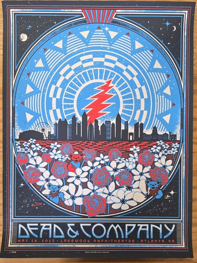 Dead & Company Poster Atlanta Lakewood 5/28 2023 exCollection Bill Walton