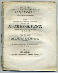 Historia officinæ ancorariæ Söderfors. A.a.