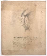 Naive Penciled Angel with Penned Verse ' " I would not live always"..