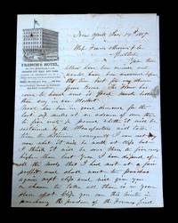 Letter from a Commission Merchant regarding Wood and Flour on French's Hotel Letterhead