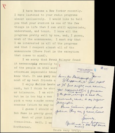 Large Archive of Letters Sent to WBAI...; (photo 16)