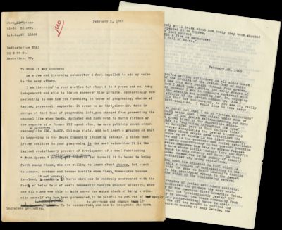 Large Archive of Letters Sent to WBAI...; (photo 5)
