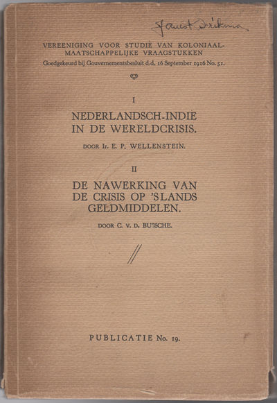 Nederlandsch-Indie in de wereldcrisis. I; De nawerking van de crisis op 's lands geldmiddelen. II