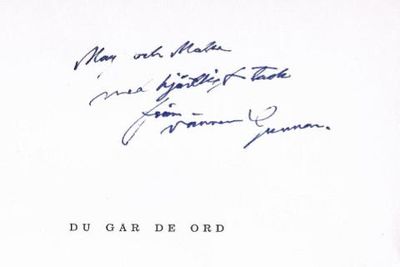 Du går de ord.