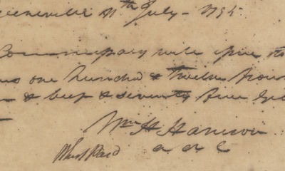 Future President William Henry Harrison, as Aide de Camp to “Mad” Anthony Wayne During the Northwest Indian War, Orders Supplies Including Whiskey for a Defeated Indian Tribe