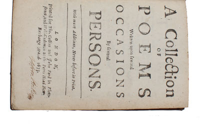 A Collection of poems written upon several occasions by several persons. With many additions, never before in print. (photo 2)