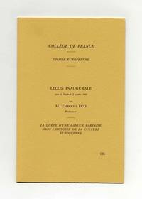 image of Leçon Inaugurale - 1st Edition/1st Printing