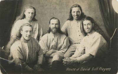 Real Photo Postcard of the Israelite House of David Ball Players