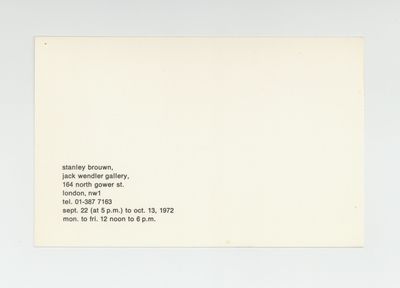 Exhibition postcard: steps (22 September-13 October 1972)