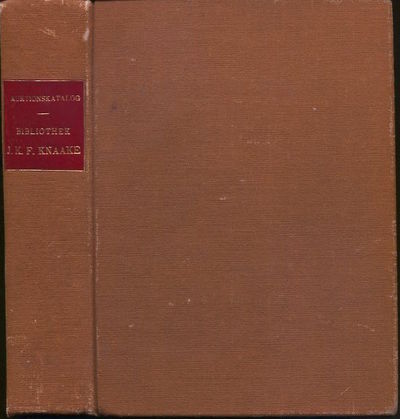 Bibliothek Knaake. Katalog der Sammlung von…