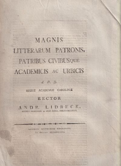 Magnis litterarum patronis, patribus civibusque…
