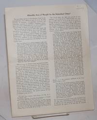 Allowable Area of Thought for the Naturalized Citizen