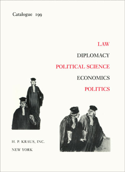 Law, Diplomacy, Economics, Political Science, Economics. Catalogue 199