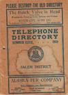 Telephone Directory. Summer issue, 1920. Salem District