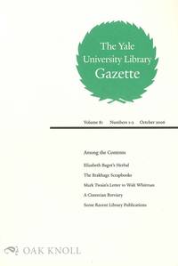 YALE UNIVERSITY LIBRARY GAZETTE.|THE