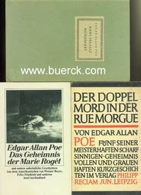 Hans Pfaalls Mondfahrt. Übersetzt von Hedda Moeller-Bruck und Hedwig Lachmann und von Edgar Parin d'Aulaire mit Initialen und  Bildern geschmückt. Mit zwei Taschenbüchern als Beigabe.