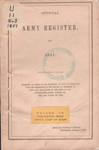 Official Army Register, for 1857