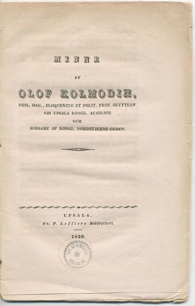 Minne af Olof Kolmodin, phil. mag., eloquentiæ et…