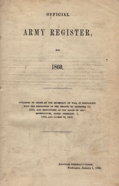 Washington DC: Adjutant General's Office, 1859. First Edition. Wraps. Good. 8vo. 60 pages. Original ...