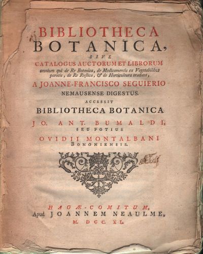 Bibliotheca Botanica, sive Catalogus Auctorum et…
