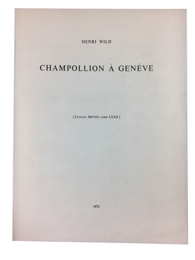 Champollion a Geneve