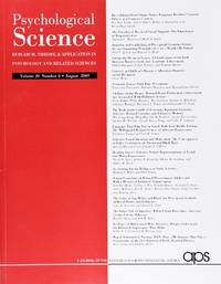 Psychological Science (Volume 20, Number 8, August 2009)