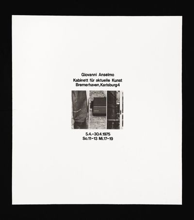 Poster: Giovanni Anselmo (5-30 April 1975)