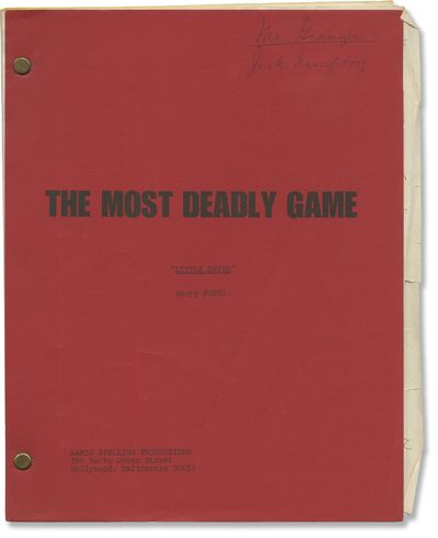 The Most Deadly Game: Little David (Original screenplay for the 1970 television episode, copy belonging to actor Jack Naughton)