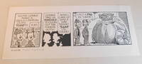 "R.F.D.": Cleaning out the pumpkin gut. ORIGINAL DAILY COMIC STRIP ART by MIKE MARLAND, additionally SIGNED by the artist along the bottom margin.