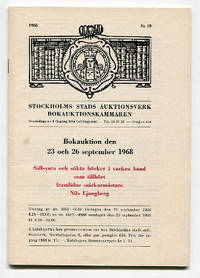 Bokauktion den 23 och 26 september 1968.…