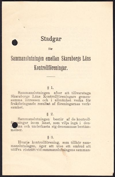 Stadgar för sammanslutningen emellan Skaraborgs…