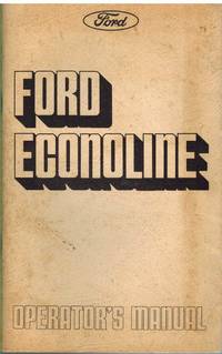 cover of FORD ECONOLINE OPERATOR'S MANUAL 1975