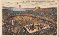 The Main Arena, Municipal Auditorium, Kansas City, MO, 1942 used linen Postcard