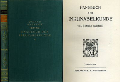 Handbuch der Inkunabelkunde.