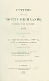 Letters from the North Highlands, During the Summer 1816