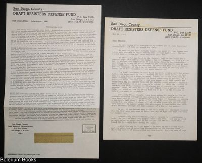 [Two handbills by the San Diego County Draft Resisters Defense Fund]