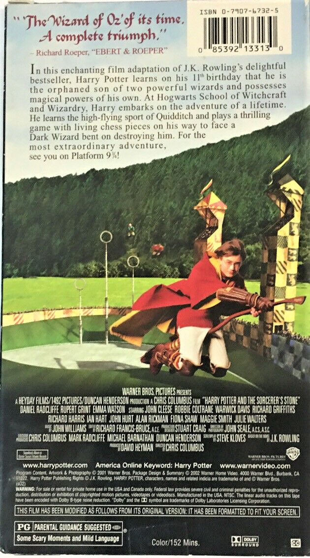 Harry Potter And The Sorcerers Stone - VHS Tape , New, Sealed! by J.K