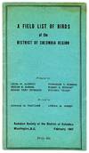 A Field List of Birds of the District of Columbia Region [Cover title]