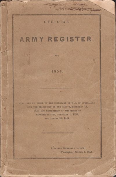 Official Army Register for 1854