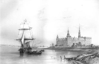Château de Kronborg, sur le Sund (Danemark).