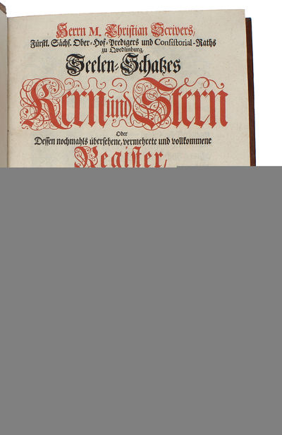 Seelen-Schatzes Kern und Stern, oder, Dessen nochmals übersehene, vermehrete und vollkommene Register. (photo 2)