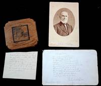 Autographed Cabinet Card, Manuscript Sign Verse and pen and ink of "The Captain's Well
