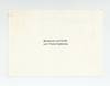 Exhibition postcard: Ulrich Rückriem: Skulpturen und Grafik zum Thema Ergänzung (17 January-15 February 1976)