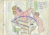 A Scrapbook Of Nine Pornographic Watercolors Depicting Good Times Between Elsie May And Zeke