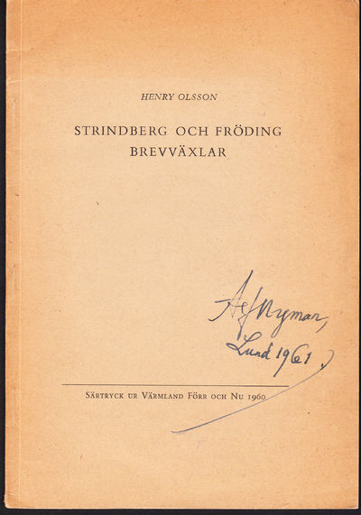 Strindberg och Fröding brevväxlar [= rubrik].