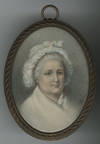 Lovely mid-19th Century Hand-Painted Miniature of Martha Washington on Ivory
