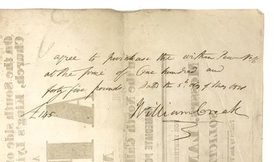 Broadside Promoting the Auction of...; (photo 1)